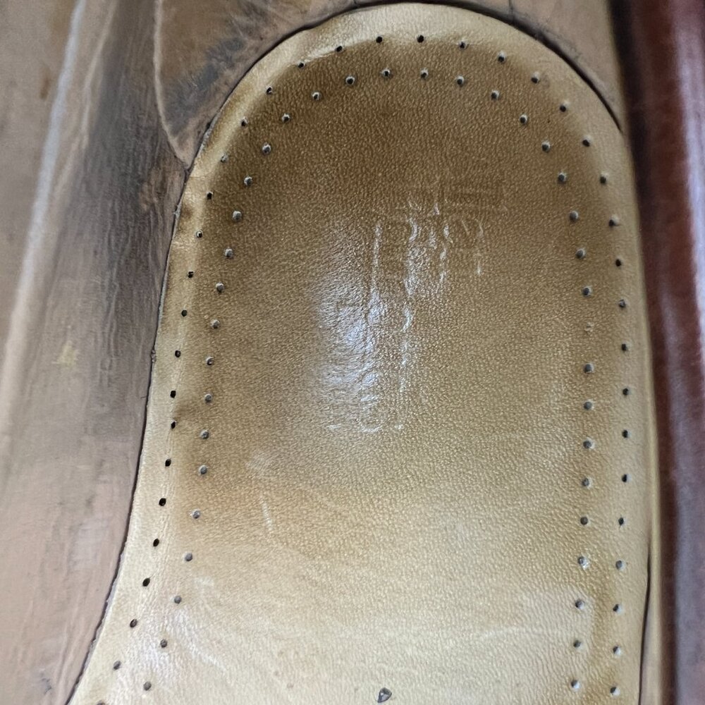 Allen Edmonds Woodstock Loafers Kiltie Braided Tassel Mens 11 B USA Slip On Blk - Picture 12 of 16